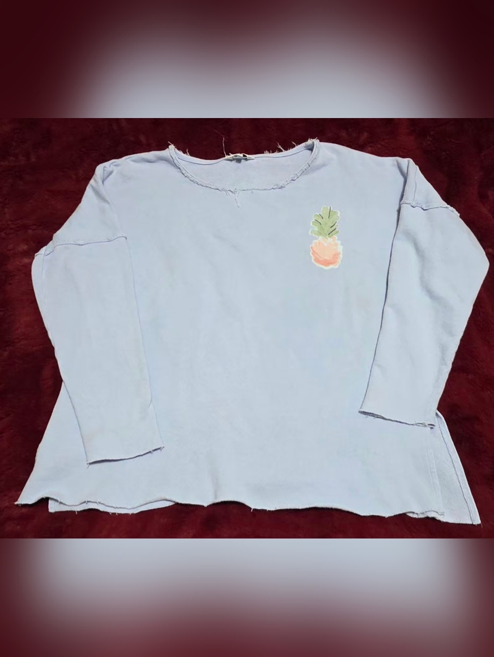 Crown & Ivy Pineapple Pullover Sweatshirt